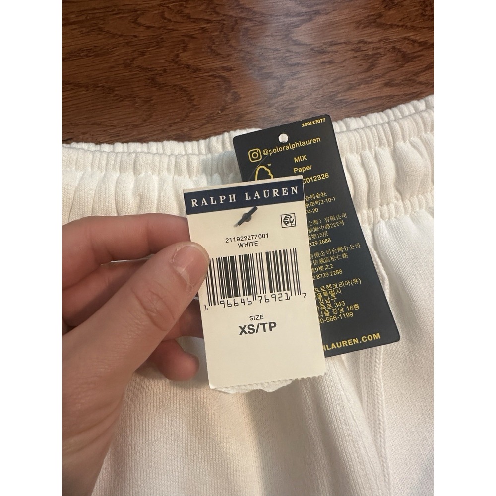 NWT Polo Ralph Lauren White 92 Racing 1 Joggers Size XS Unisex - Picture 3 of 12